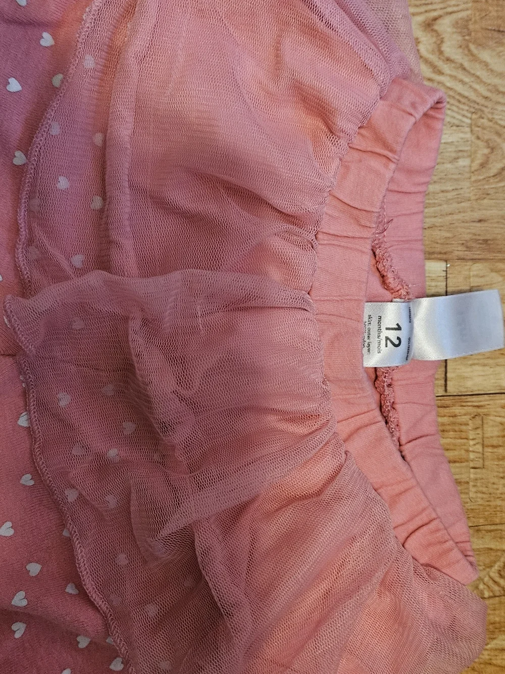 Carter's Pink Heart-Print Leggings with Tulle Skirt